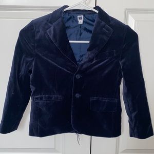Janie and Jack blue velour blazer